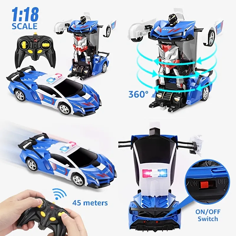 24Ghz Remote Control Transforming RC Car Robot  Perfect Gift