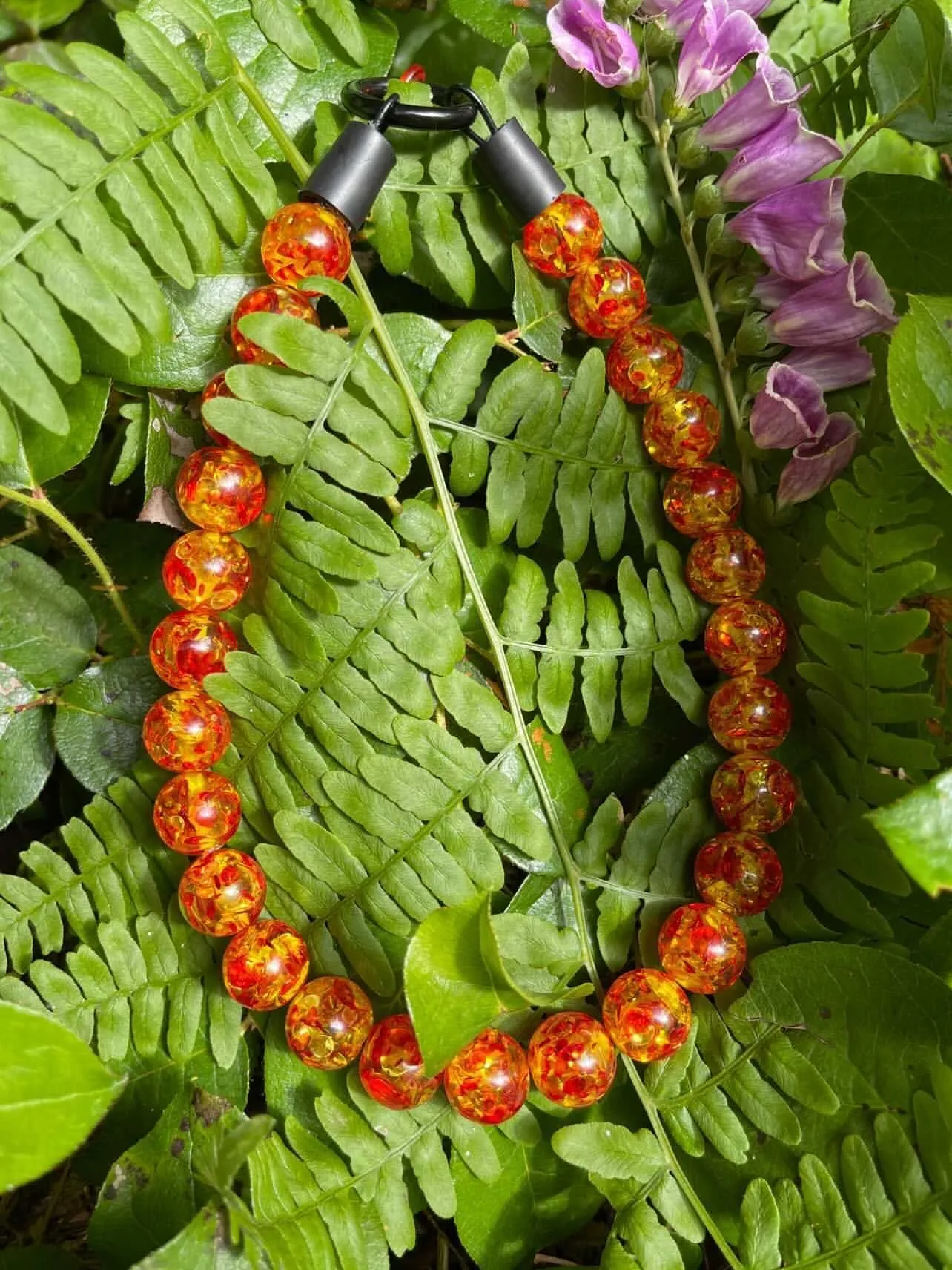 Amber Empress Resin Bead Collar