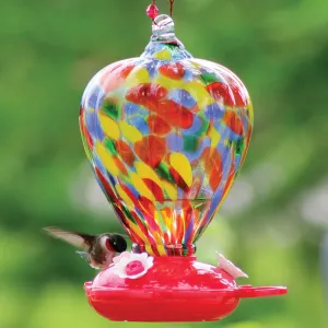 Art Glass Hummingbird Feeder Balloon