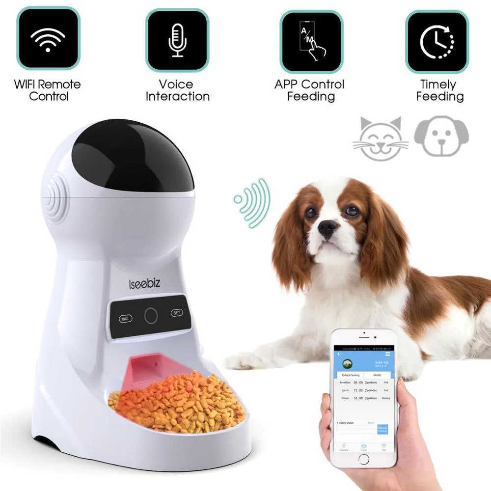 Automatic Camera Record and Voice Support Cat Feeder