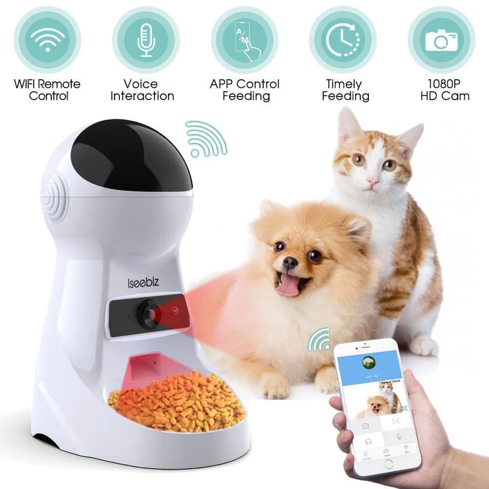 Automatic Camera Record and Voice Support Cat Feeder