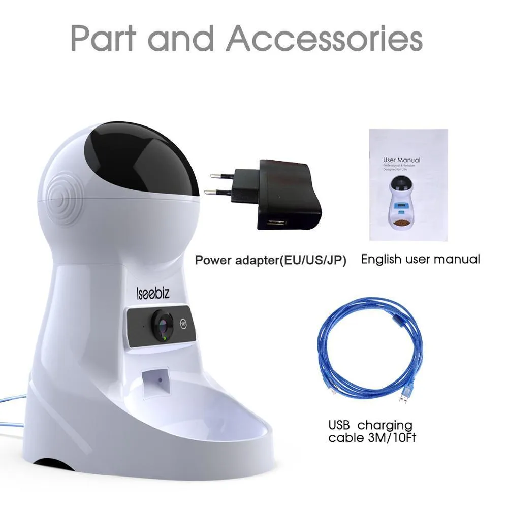 Automatic Camera Record and Voice Support Cat Feeder
