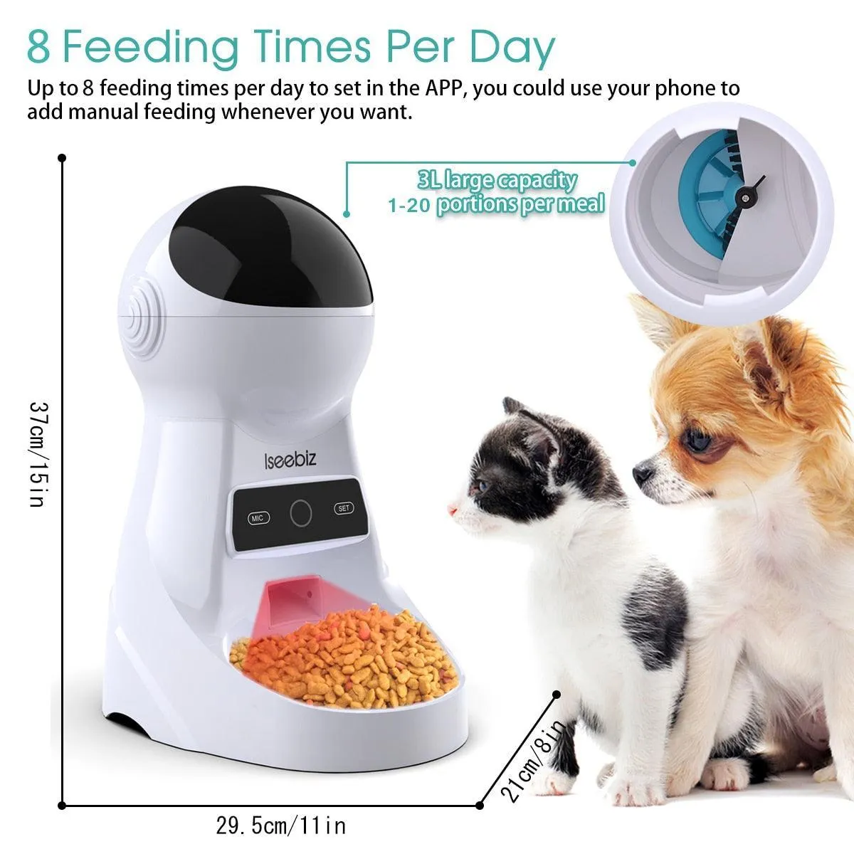 Automatic Camera Record and Voice Support Cat Feeder