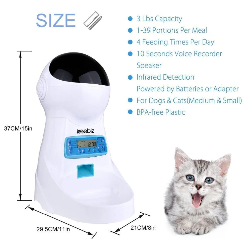 Automatic Camera Record and Voice Support Cat Feeder
