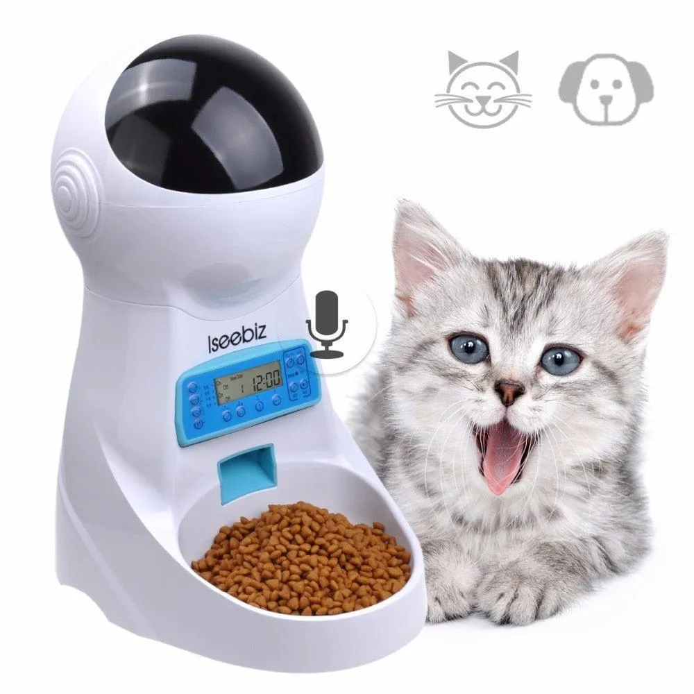 Automatic Camera Record and Voice Support Cat Feeder