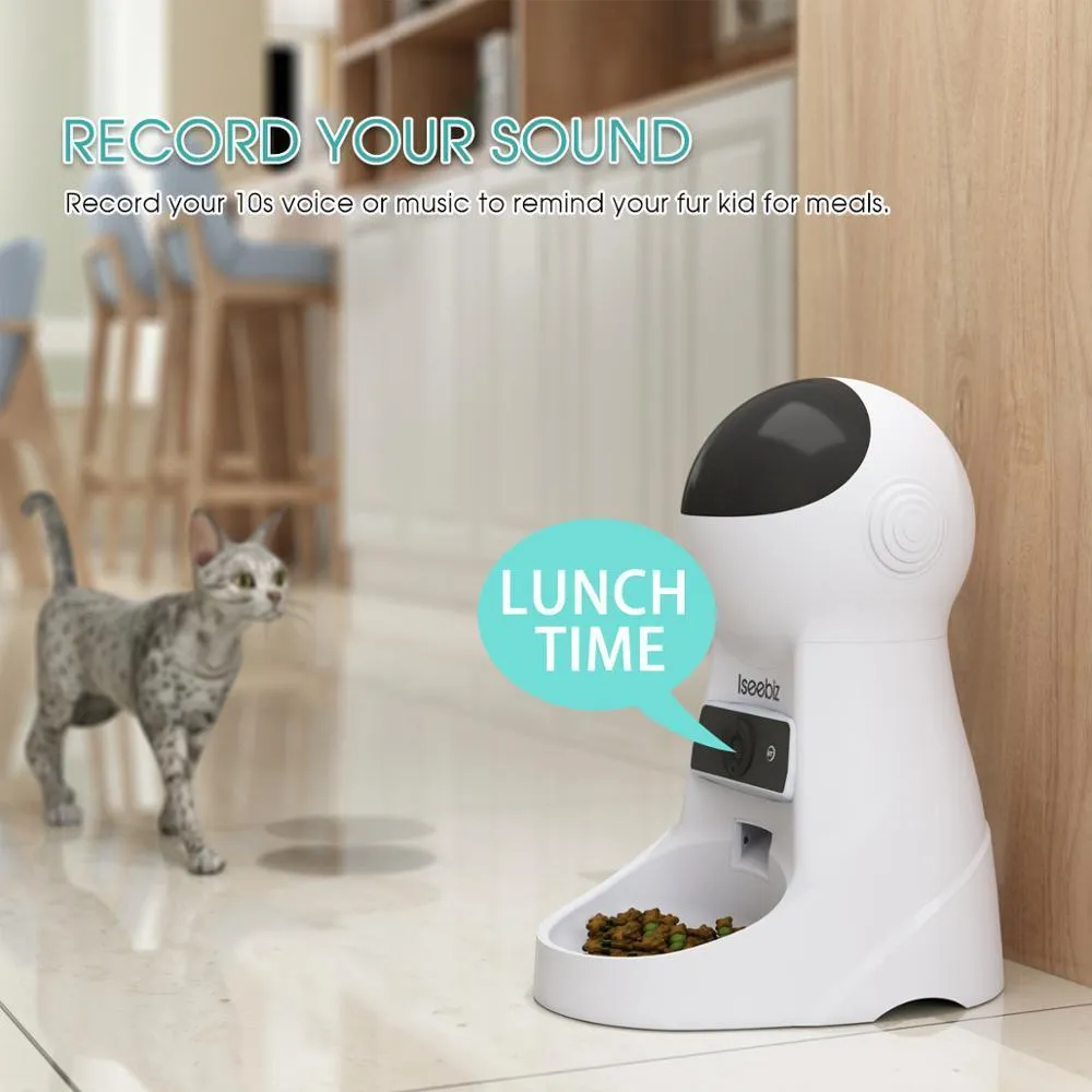 Automatic Camera Record and Voice Support Cat Feeder