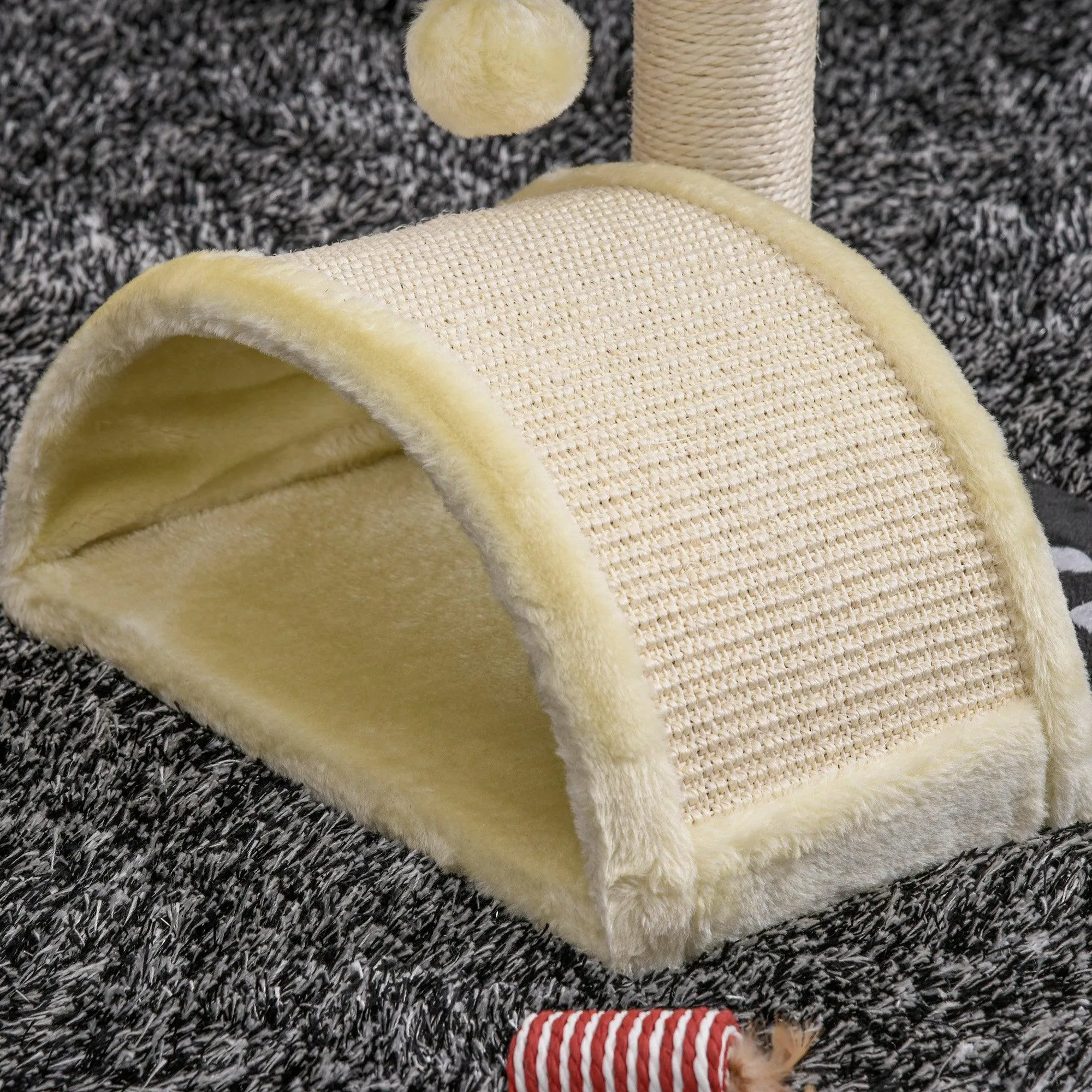 Cat Tree with Perch & Scratching Post - Beige