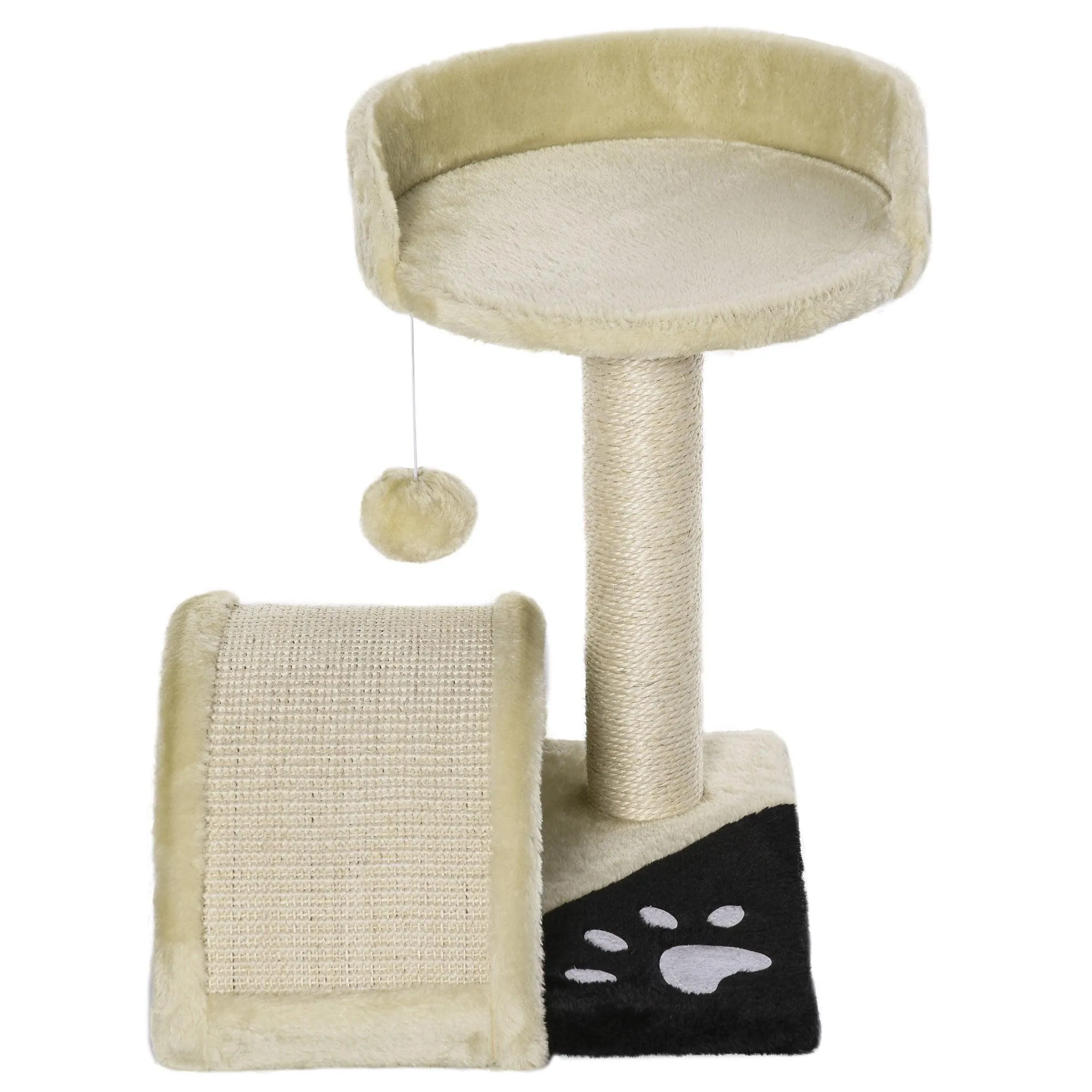 Cat Tree with Perch & Scratching Post - Beige