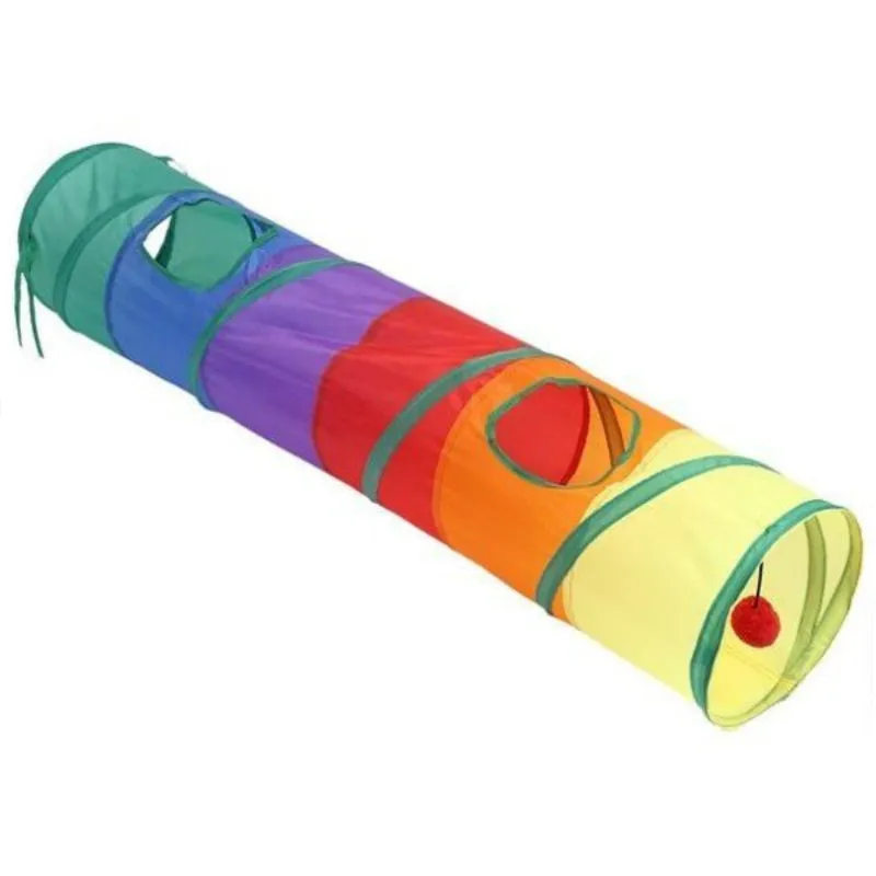 Colorful Pet Cat Tunnel Toy