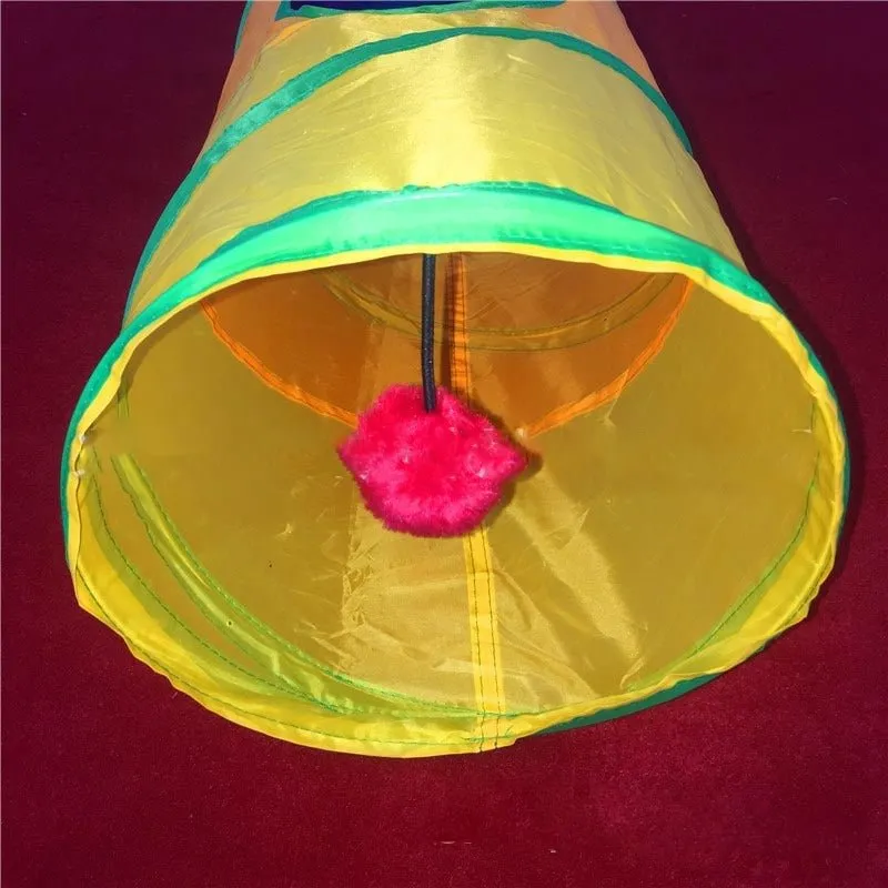 Colorful Pet Cat Tunnel Toy