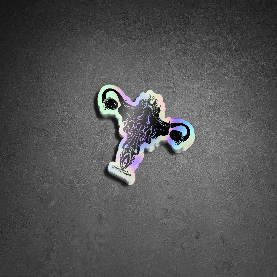 Death Metal Uterus, Holographic Sticker