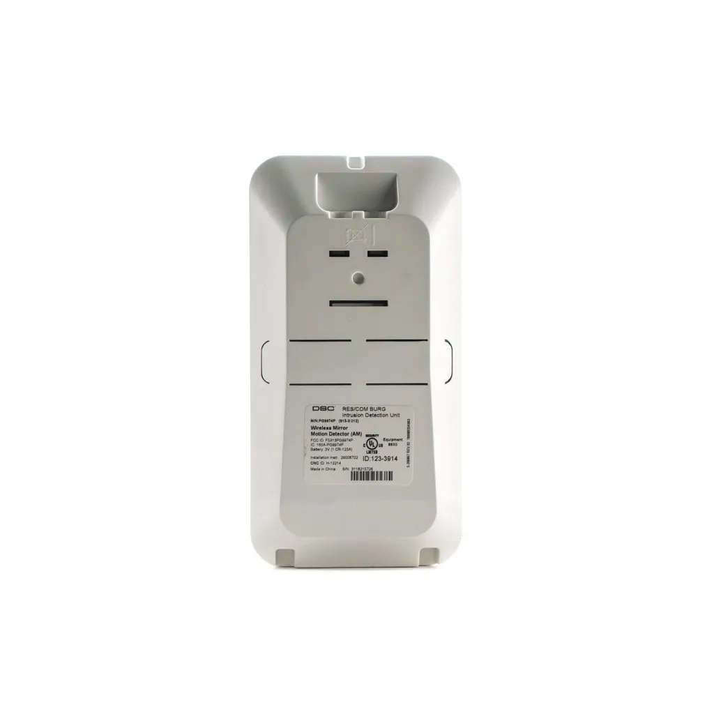DSC PowerSeries PG9974P PowerG 915Mhz Wireless Mirror Motion Detector w/ Pet Immunity