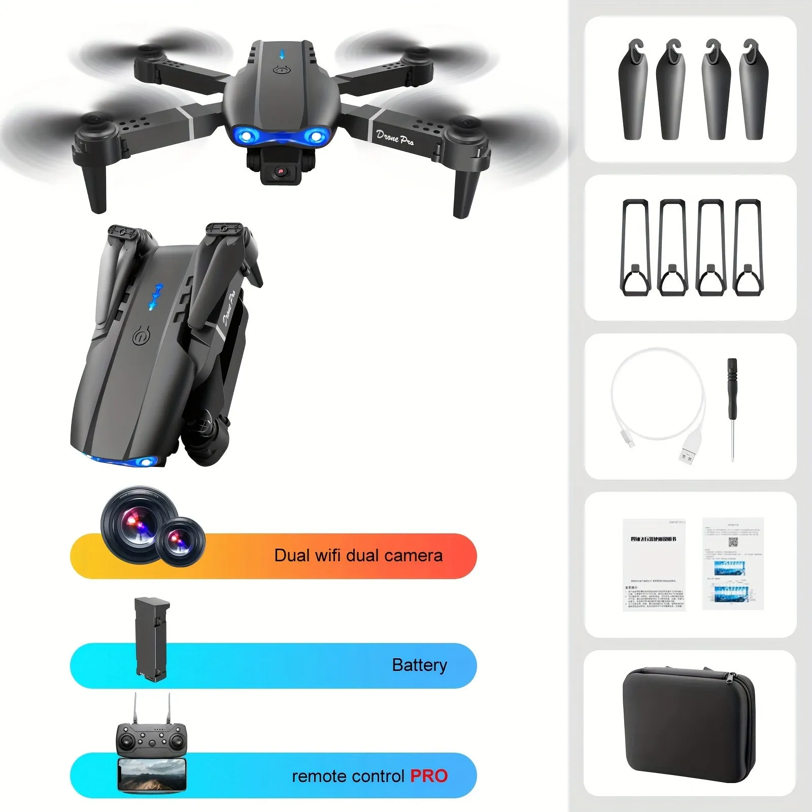 E99 Foldable Drone Affordable RC Quadcopter with Camera