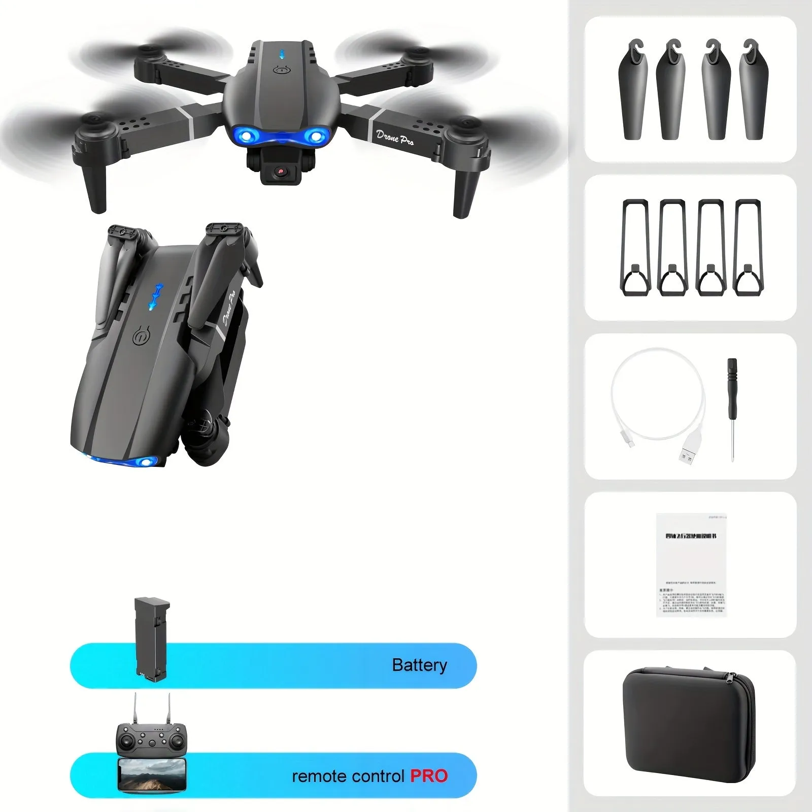 E99 Foldable Drone Affordable RC Quadcopter with Camera