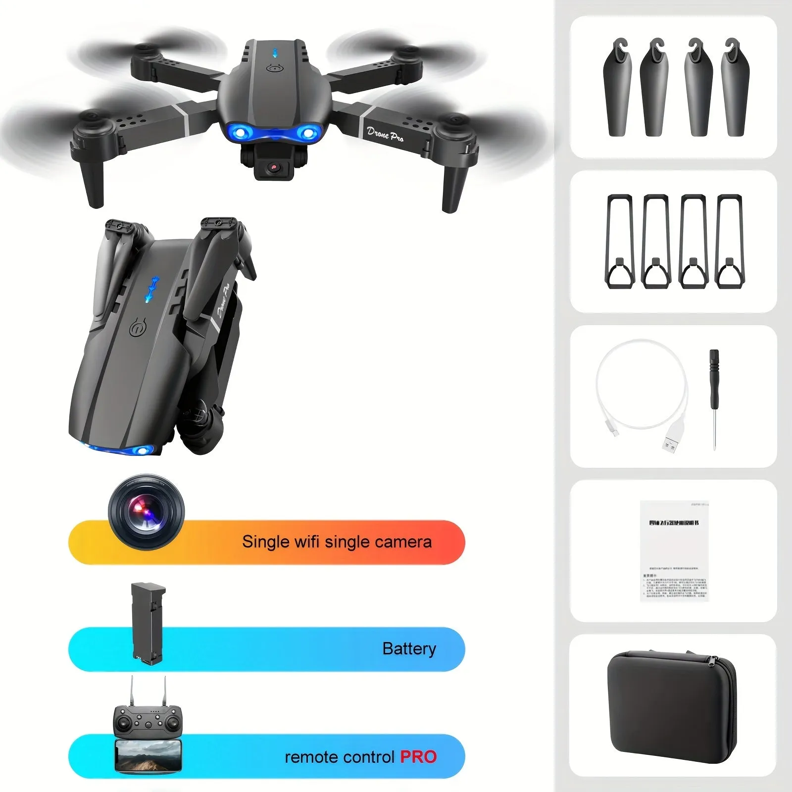 E99 Foldable Drone Affordable RC Quadcopter with Camera