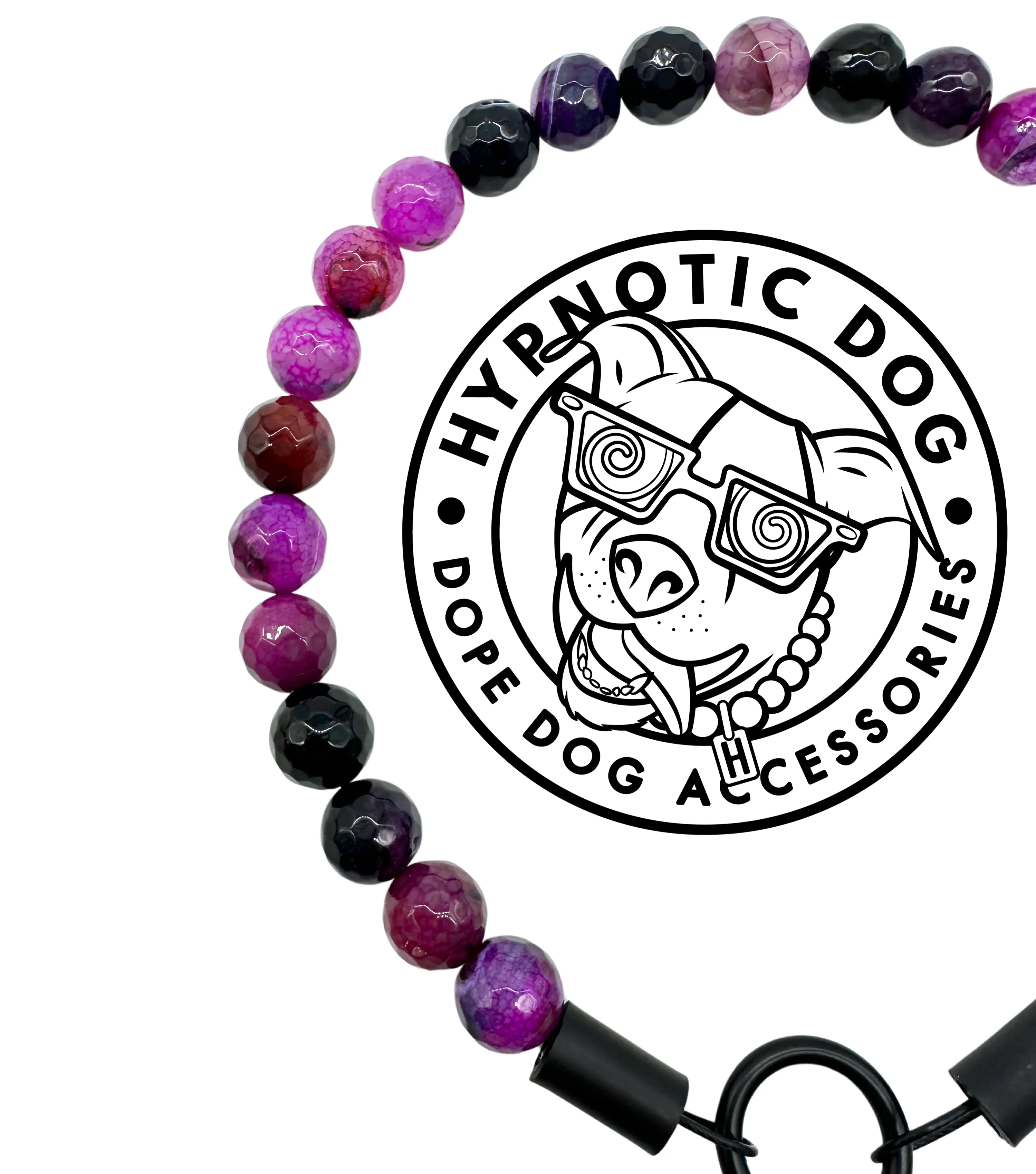 Fuchsia Agate Semi-precious Gem Bead Collar