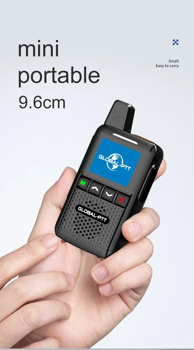 Global-ptt MX2 android walkietalkie zello 4G poc Wireless set mini two way radio long range communicator 4g 100 km GPS wifi