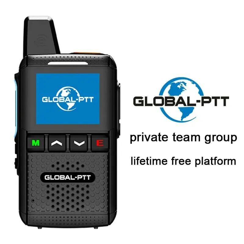 Global-ptt MX2 android walkietalkie zello 4G poc Wireless set mini two way radio long range communicator 4g 100 km GPS wifi