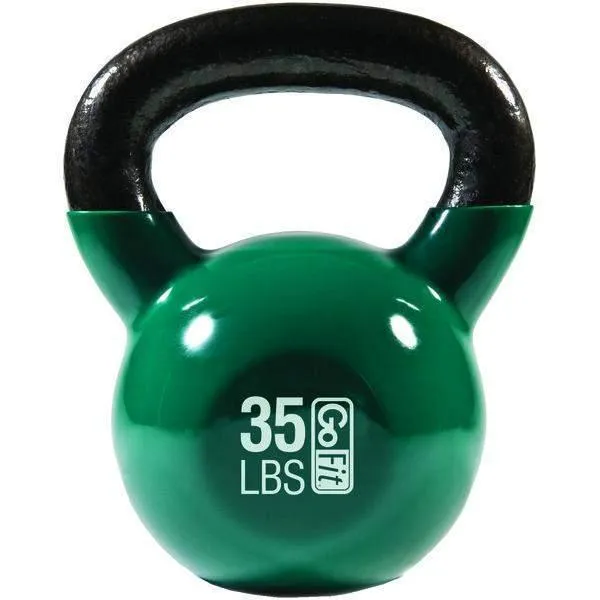 GoFit GF-KBELL35 Contour Kettlebell with DVD (35lbs Green)