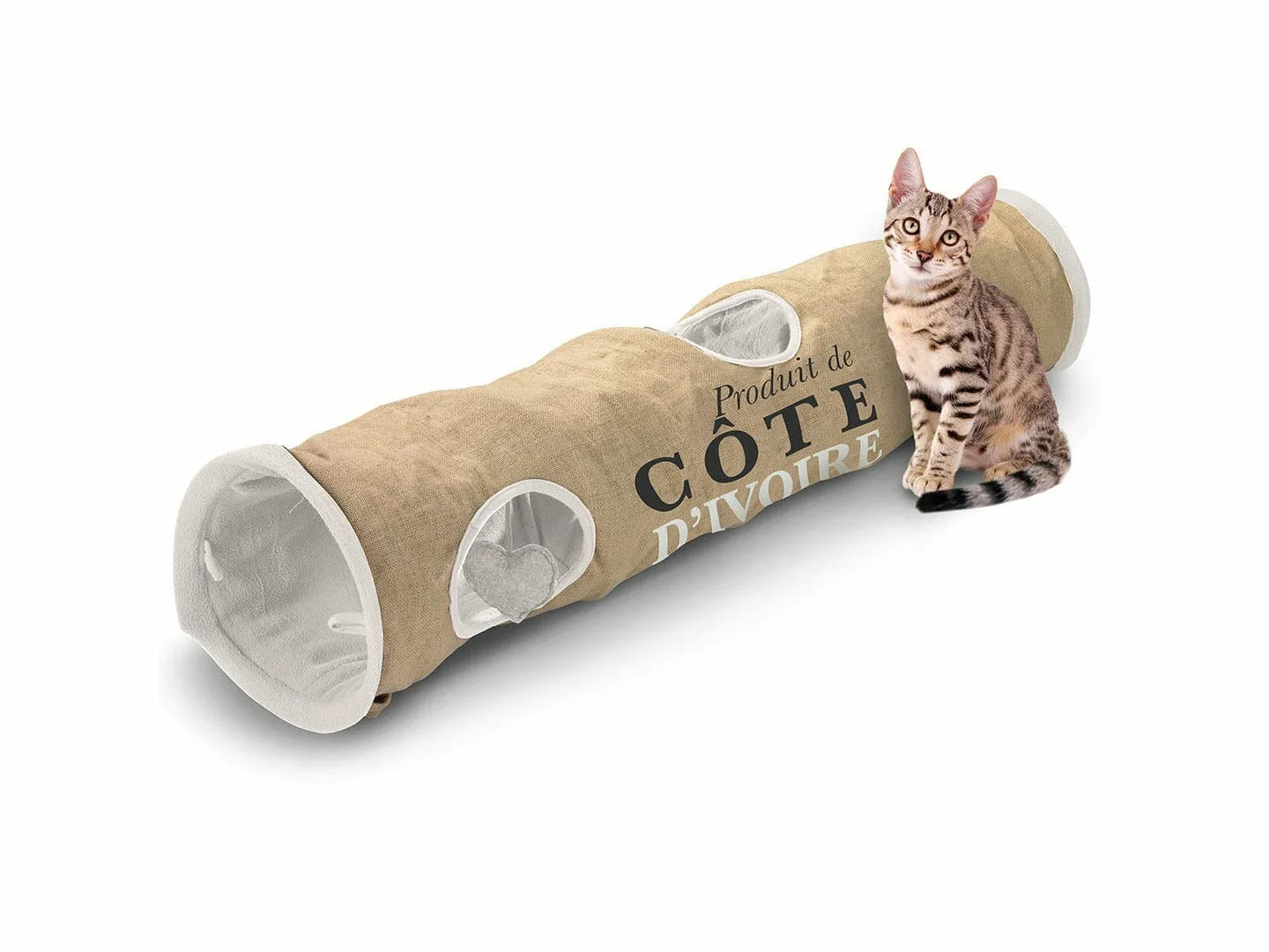 Homecollection Cat Tunnel Cote D Ivoire Jute 120x25x25CM