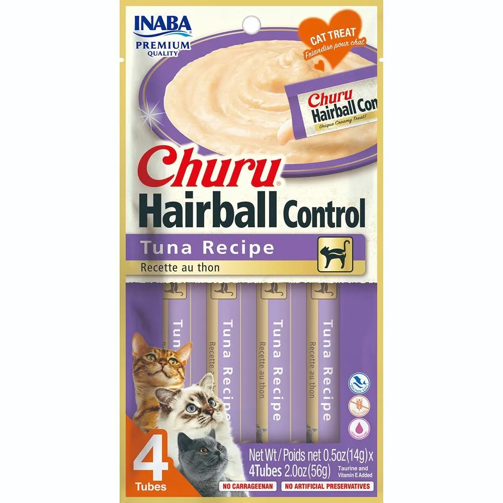 Inaba Churu Hair Ball Tuna Cat Treat 56g