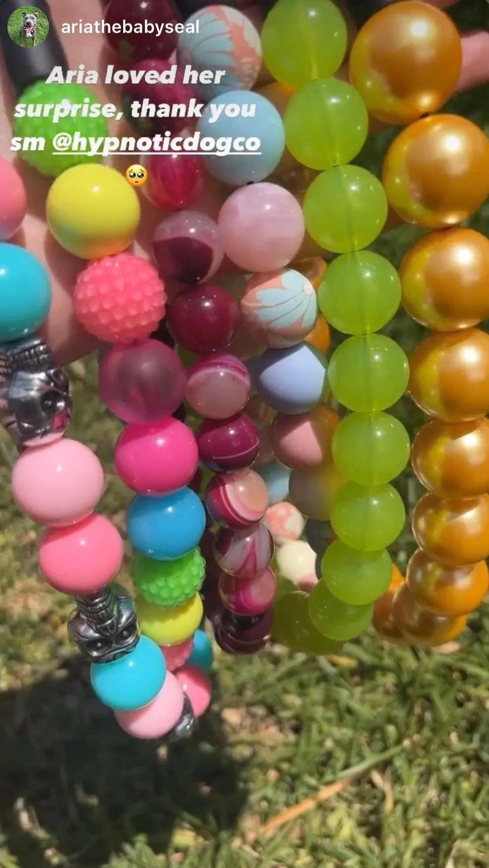 Magenta Agate Semi-precious Gem Bead Collar