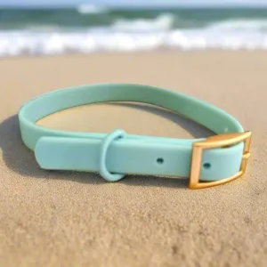 Marine blue waterproof dog collar - PVC