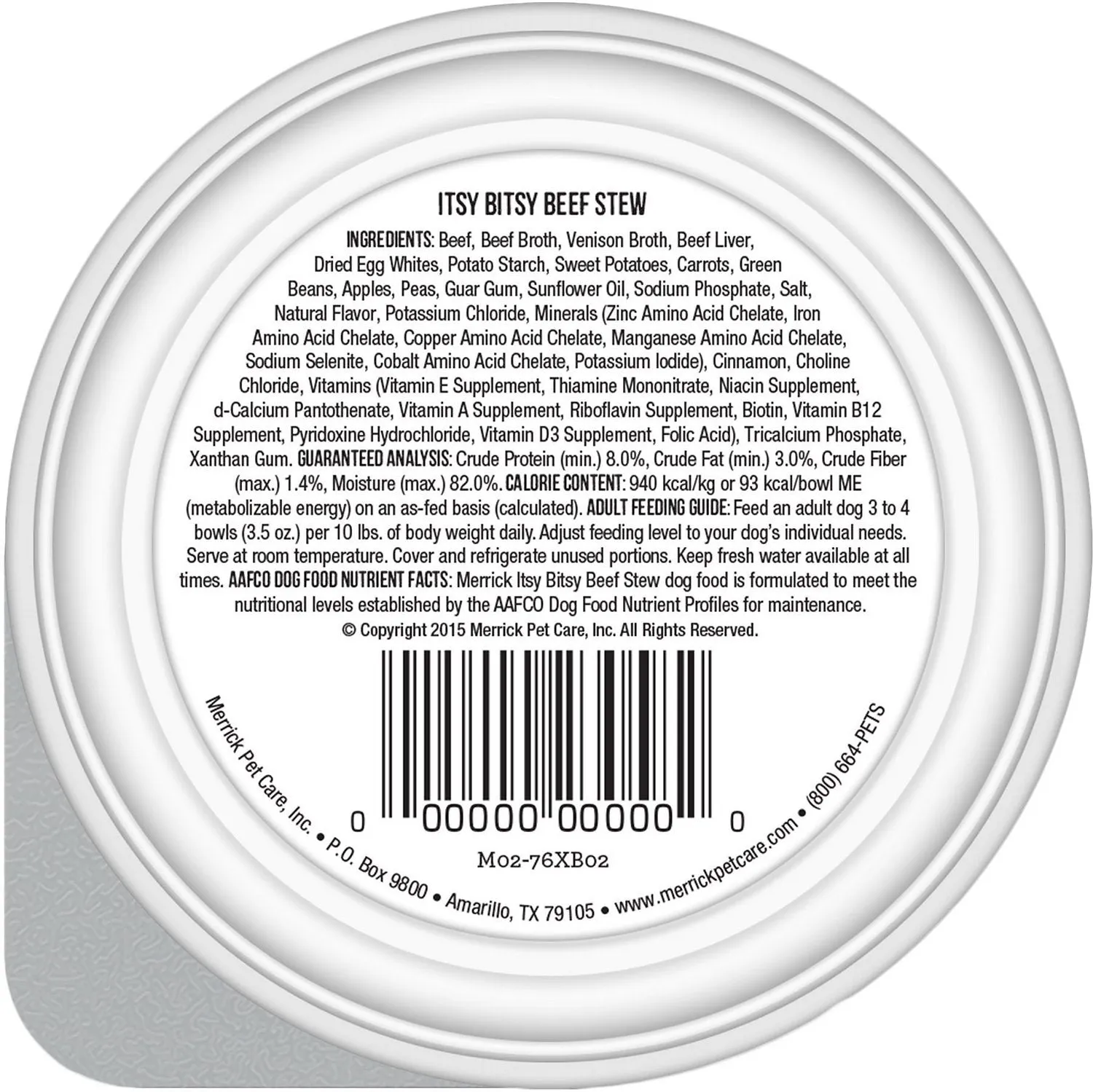 Merrick Lil' Plates Itsy Bitsy Beef Stew Grain Free Wet Dog Food - 3.5 oz.