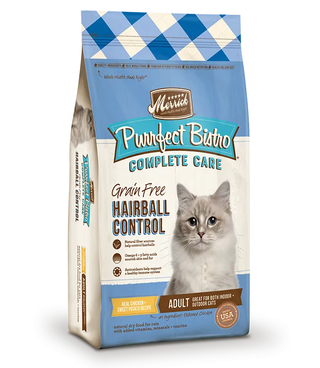 Merrick Purrfect Bistro Grain Free Complete Care Hairball Control Dry Cat Food