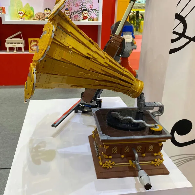 MOC Ideas RC APP Retro Phonograph Bricks Toys