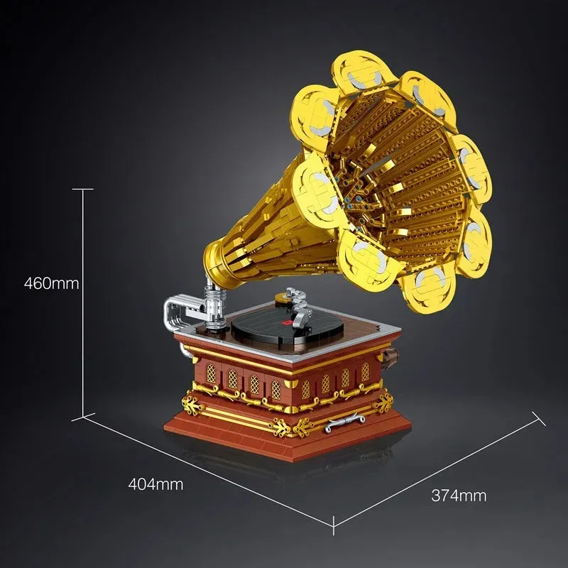 MOC Ideas RC APP Retro Phonograph Bricks Toys