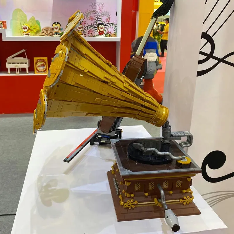 MOC Ideas RC APP Retro Phonograph Bricks Toys