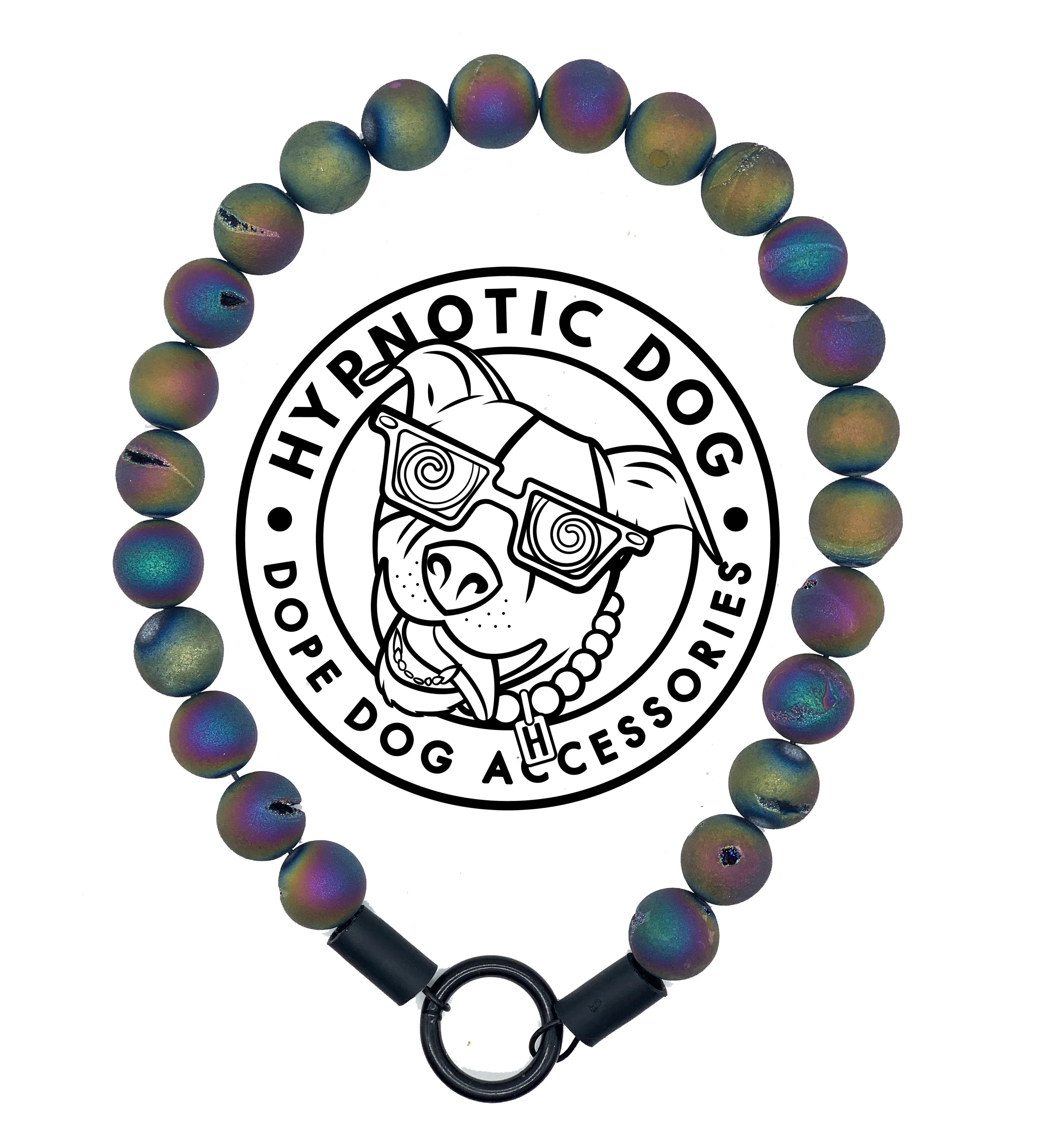 Multicolor Druzy Agate Semi-precious Gem Bead Collar