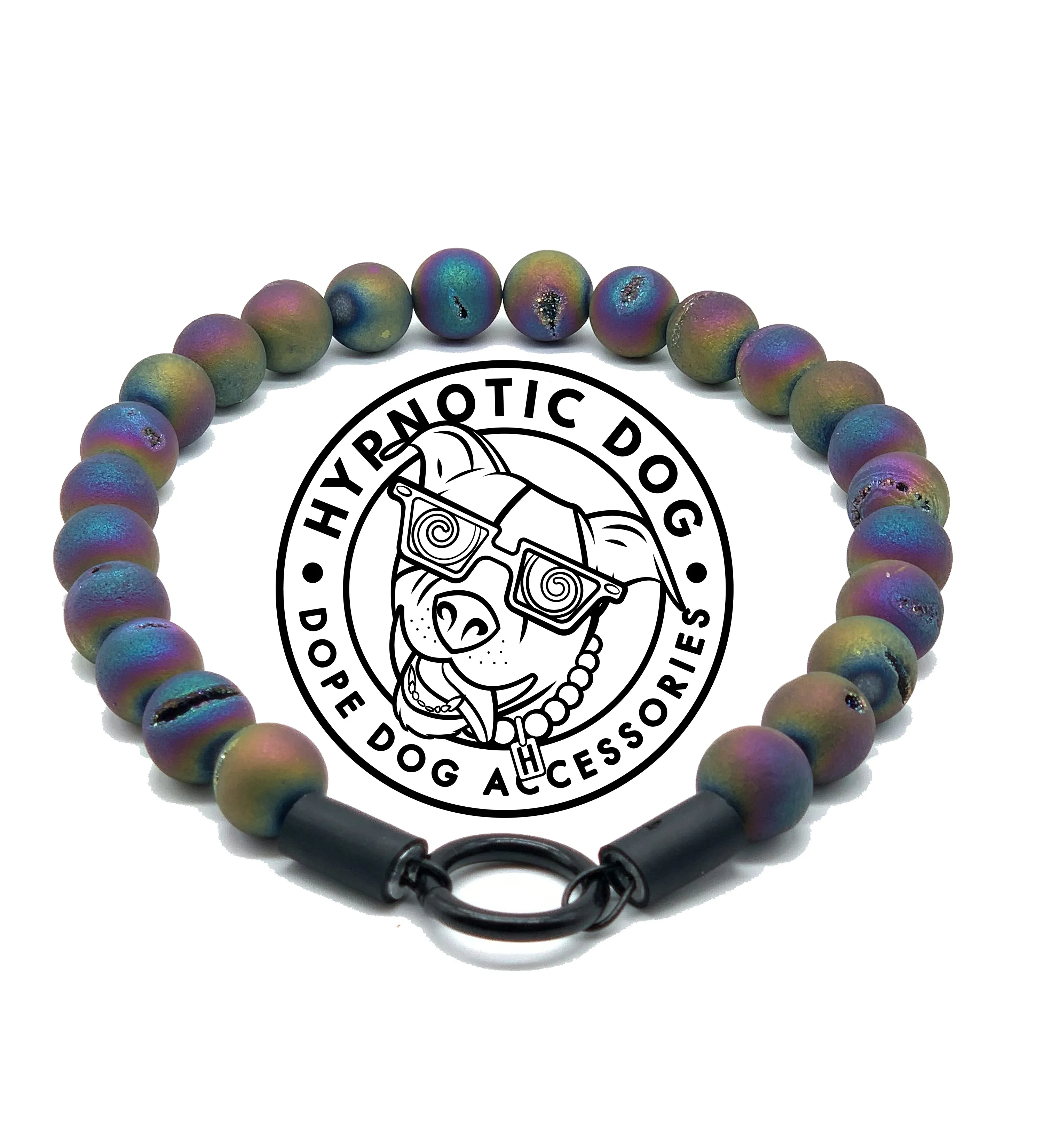 Multicolor Druzy Agate Semi-precious Gem Bead Collar