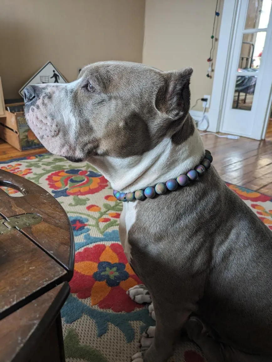 Multicolor Druzy Agate Semi-precious Gem Bead Collar