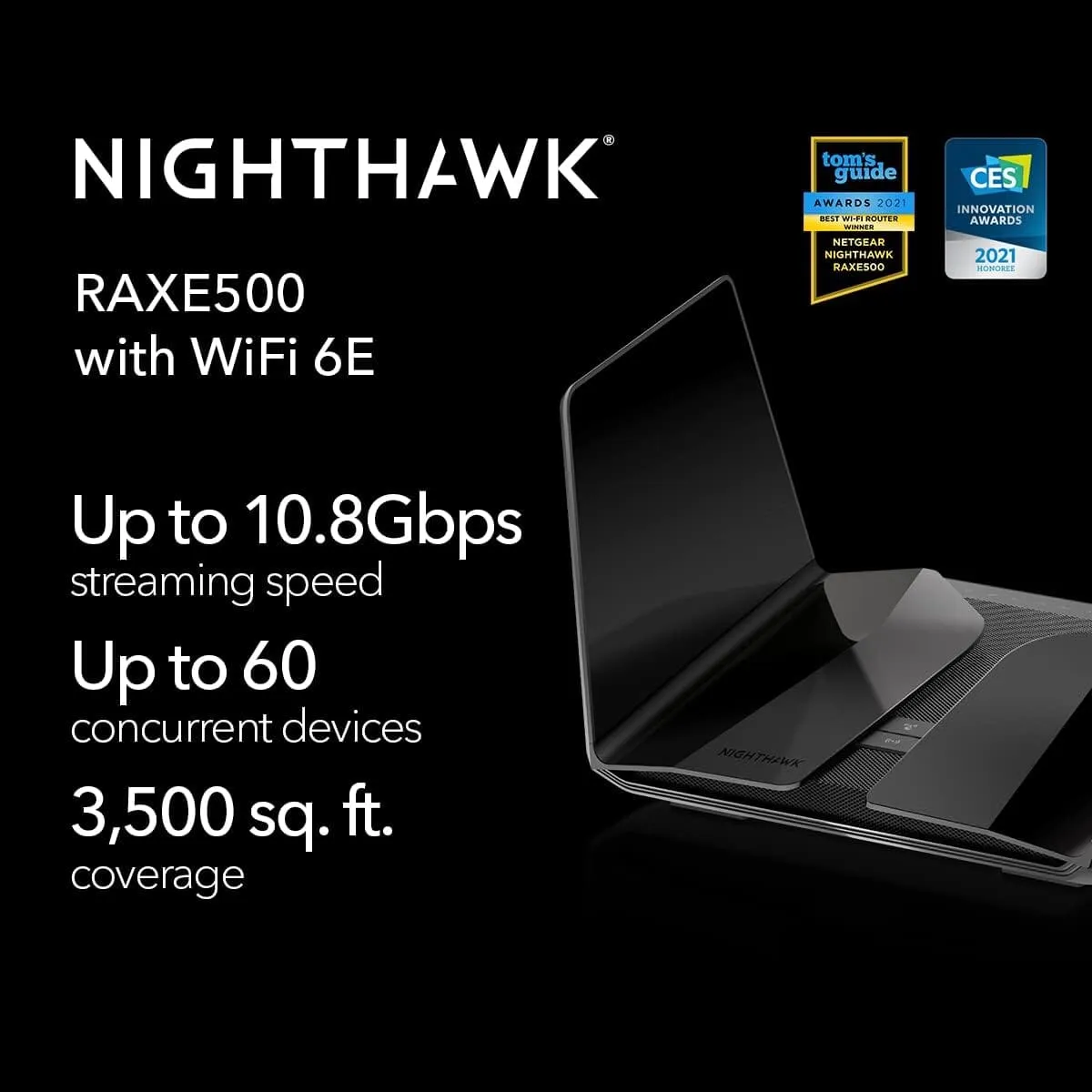 NETGEAR Nighthawk 12-Stream WiFi 6E Router (RAXE500) (Refurbished)