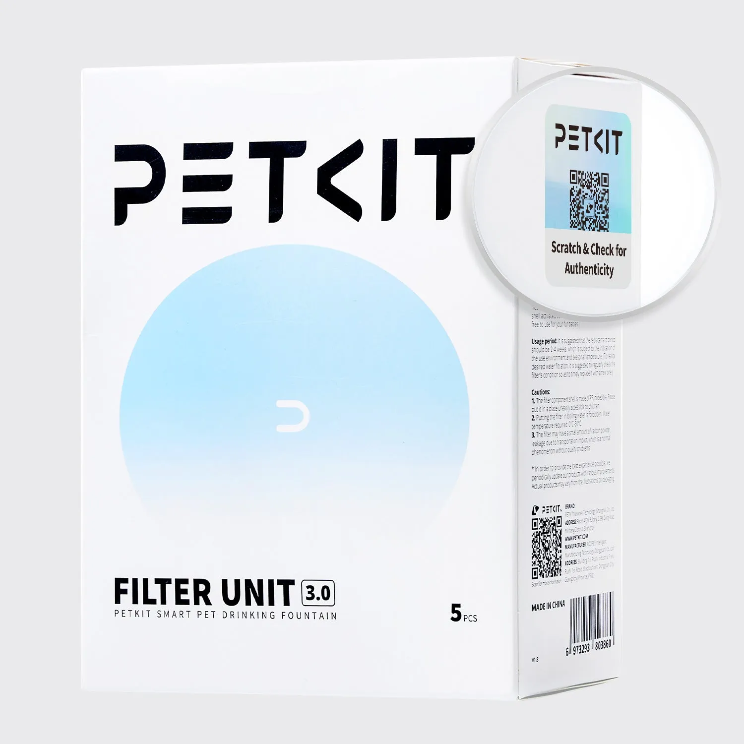 NEW Petkit Filter Unit 3.0 - 5-Pack for Pure Pet Water