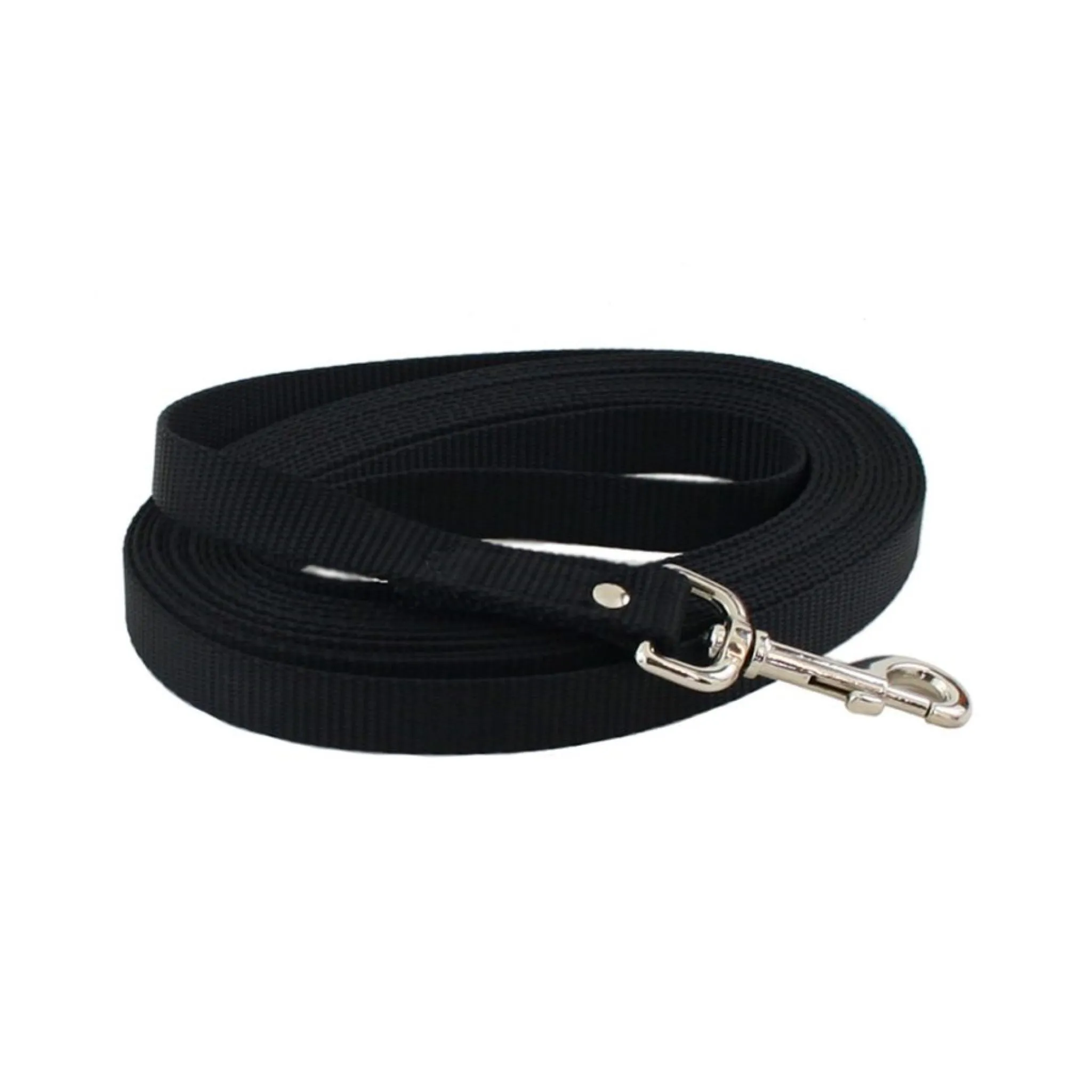 Nylon Web Dog Training Leash - Black