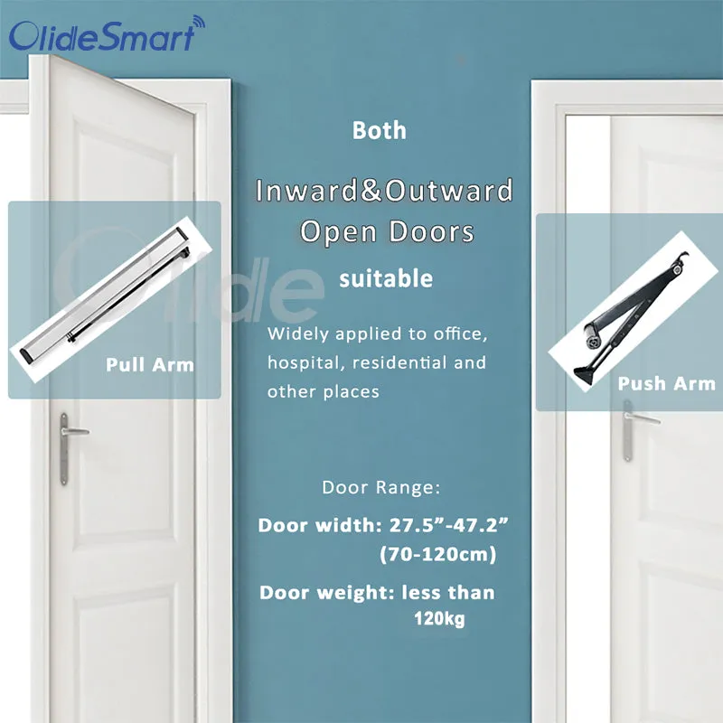 Olide DSW120 Smart Automatic Swing Door Opener, Phone APP Control Electric Door Closer