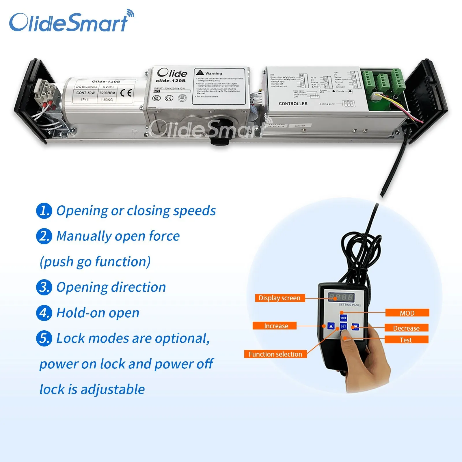 Olide Dual Automatic Handicap Door Opener, Wireless Double Door with One-Button Control, Smart APP Control
