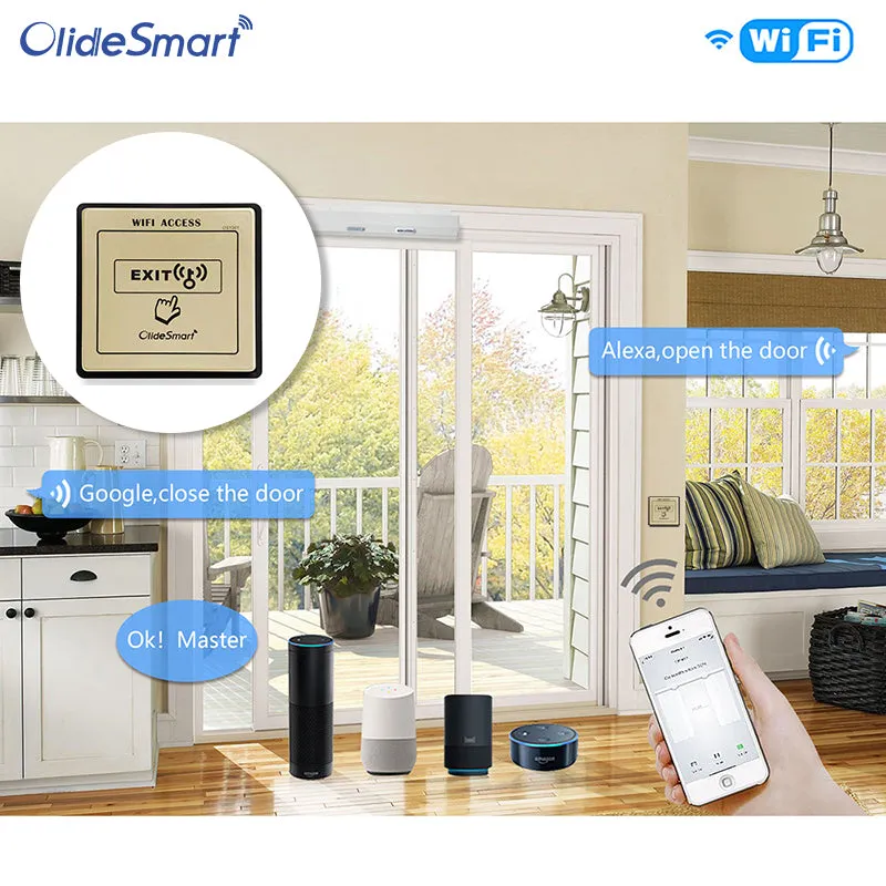 OS1001 Automatic Door Wifi Switch Work With Alexa, Google Home