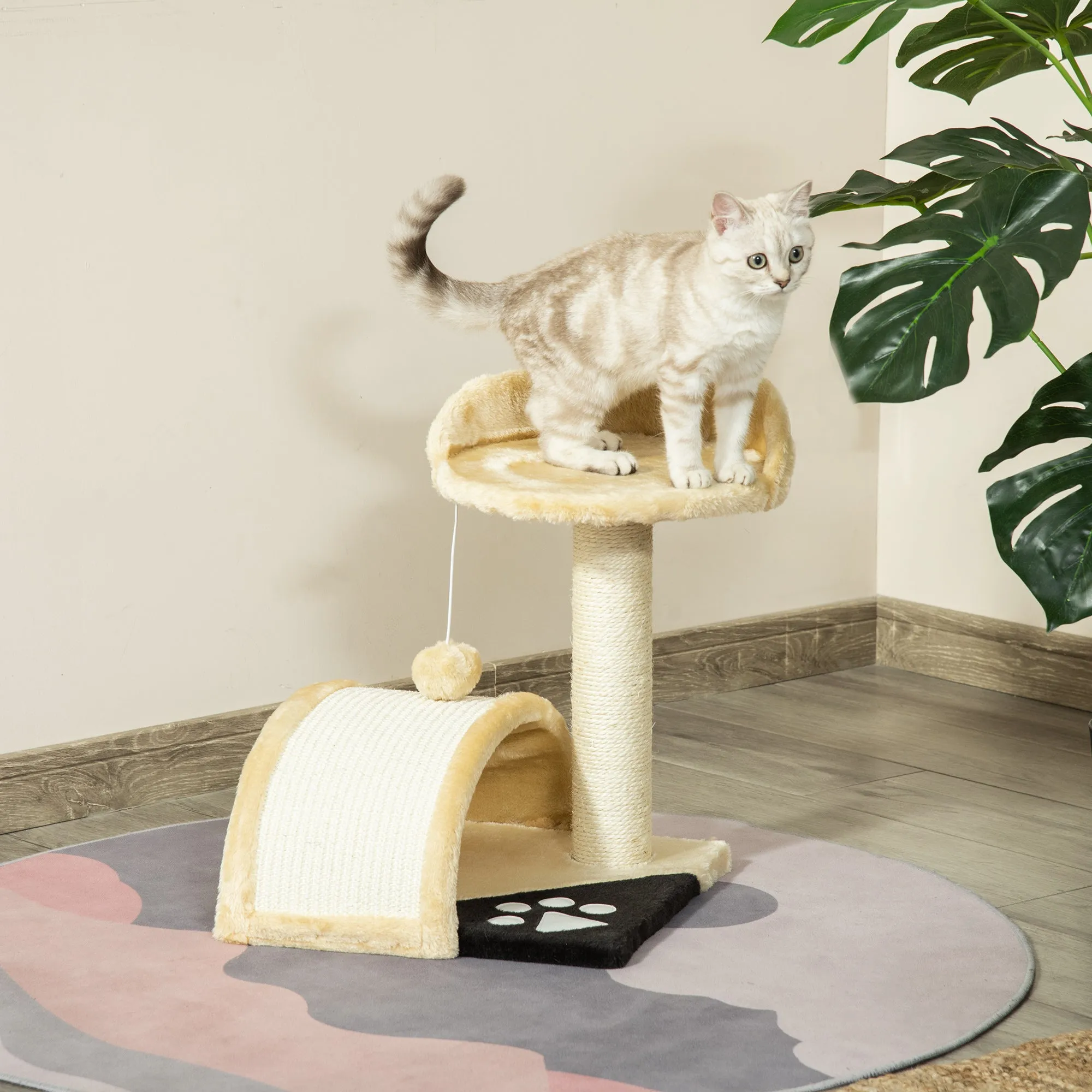 PawHut Cat Tree Kitten Scratching Scratcher Cosy Sisal Home Play Rest Activity