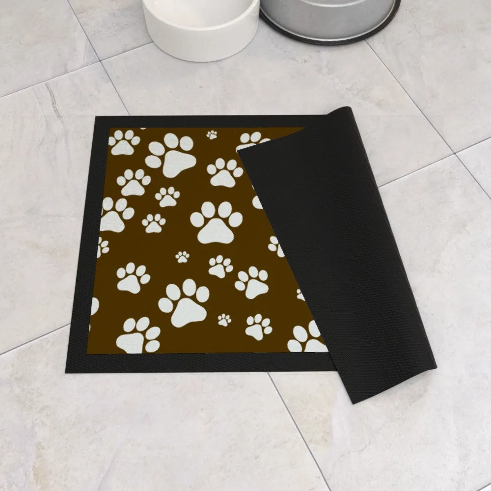 Pet Bowl Mats - Paws