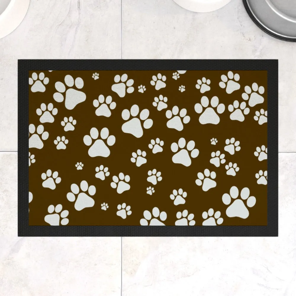 Pet Bowl Mats - Paws