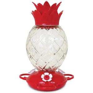 Pineapple Shape Glass Hummingbird Feeder