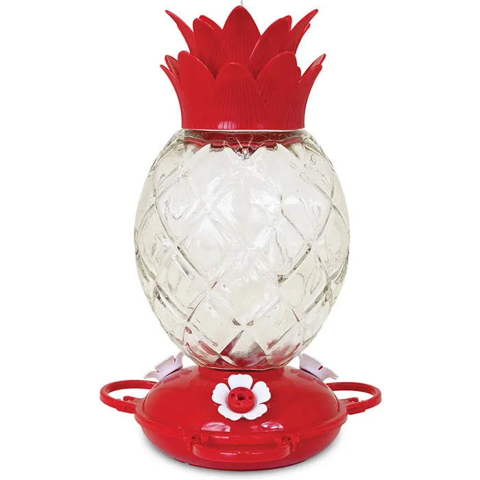 Pineapple Shape Glass Hummingbird Feeder
