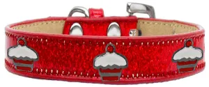 Red Cupcake Widget Dog Collar Red Ice Cream Size 16
