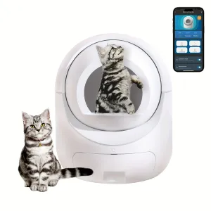 Self-Cleaning Cat Litter Box with APP Control - Automatic Odor Removal & Safety Protection for Multiple Cats