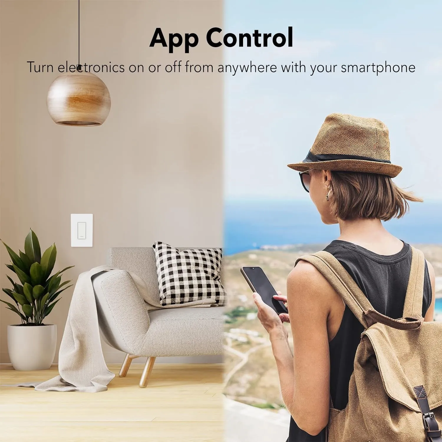 Smart WIFI In-Wall Light Switch with Timer Function BN-LINK