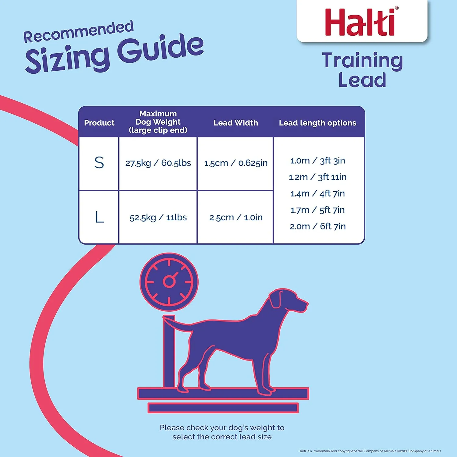 The Company Of Animals Halti Training Lead 6ft 7in Large Black